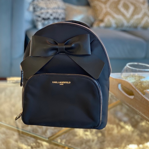 karl lagerfeld bow backpack